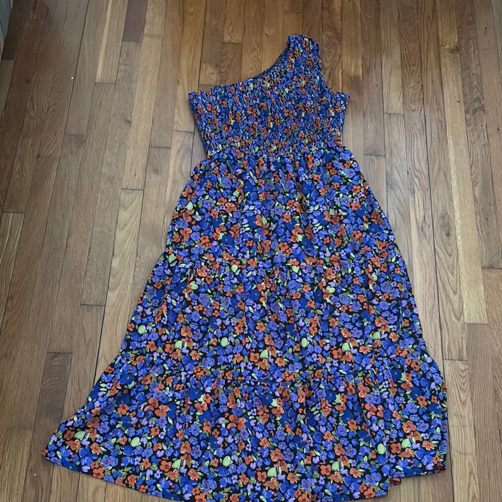 Floral One-Shoulder Dress